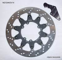 NG TARCZA HAMULCOWA PRZÓD Z ADAPTEREM OVERSIZE (320X101X5) HONDA CR 125 '04-'09, CRF 250R/X '04-'14, CRF 450R '04-'14, CRF 450X '04-'16 (NG724K14)