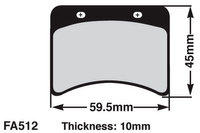 EBC Klocki kartingowe FA512 (1 kpl. na tarczę)