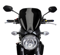 Szyba motocyklowa MRA SUZUKI SV 650, WCX0 / WCX1, 2016-, forma NSN, czarna