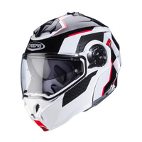 KASK SZCZĘKOWY CABERG FLIP-UP DUKE EVO MOVE CZARNY/BIAŁY/CZERWONY