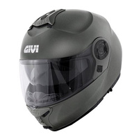 GIVI KASK X.21 EVO BASIC- SZCZĘKOWY Z BLENDĄ - SZARY MAT ROZMIAR L / 60