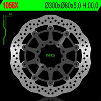 NG TARCZA HAMULCOWA PRZÓD KAWASAKI ZX6R '05-'16, ER6F/N '06-'18, KLE 650 VERSYS '07-'22, Z750, Z1000,ZX10R (300X80X5) (5X10,5MM) WAVE PŁYWAJĄCA