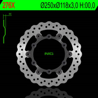 NG TARCZA HAMULCOWA PRZÓD YAMAHA YZ/YZF 01-16, WRF 02-17 PŁYWAJĄCA (250X118X3,00MM) (6X6,5MM) WAVE