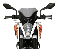 Szyba motocyklowa MRA KTM DUKE 125, , -2016, forma R, czarna