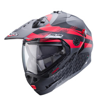 KASK SZCZĘKOWY CABERG FLIP-UP ENDURO TOURMAX X SARABE SZARY MAT/CZARNY/CZERWONY