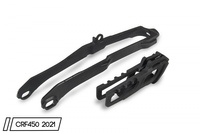 UFO KOMPLET ŚLIZG + PROWADNICA ŁAŃCUCHA HONDA CRF 250 R '20-'25 , CRF 250 RX '21-'25 , CRF 450 R / RX '19-'25 KOLOR CZARNY