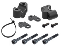 Podwyższenie kierownicy 25 mm, czarne, z uchwytem na maskę przednią do Kawasaki Z 900 / SE (2017-2024)