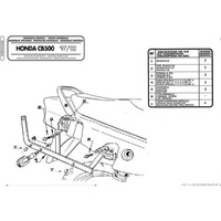 KAPPA STELAŻ KUFRA CENTRALNEGO HONDA CB 500 (97-05), CB 500S (00-05) ( BEZ PŁYTY )  - K2500