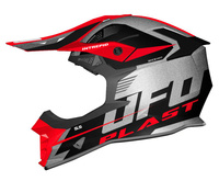UFO KASK INTREPID CROSS KOLOR CZARNY/SREBRNY/CZERWONY FLUO ROZMIAR XL ( ECE 22R06 ) - KOLEKCJA 2024