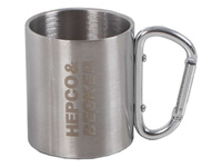 Kubek aluminiowy Hepco&Becker z uchwytem karabińczykowym