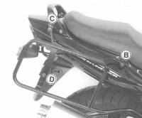 Hepco&Becker 1200/S Bandit (2001-2005) side case carrier - 650322 00 01