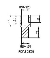 Adapter lusterek PUIG Hi-Tech do owiewek (9585N, lewy)