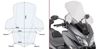 KAPPA SZYBA SUZUKI Burgman 400 (17-19) 75 x 76 CM PRZEZROCZYSTA - KD3115ST