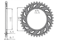 SUNSTAR ZĘBATKA TYLNA 241 47 YAMAHA R1 '09-'14, FZ6 '04-'09, R6 '03-'10 (+1) (JTR479.47) (JTR1479.47) (ŁAŃC. 530) (24147JT)
