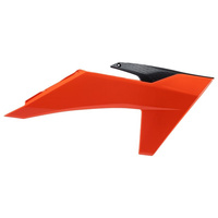 POLISPORT OSŁONY CHŁODNICY (KOMPLET) KTM SX/SXF/XC/XC-F 125/150/250/350/450 '23-'25; EXC/EXC-F/XC-W 125/150/250/350/450 '24-'25 KOLOR POMARAŃCZOWY CZARNY OEM