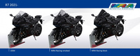 Szyba motocyklowa MRA YAMAHA YZF R7, , 2021-, forma R, czarna