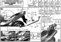 KAPPA STELAŻ KUFRA CENTRALNEGO HONDA HORNET 600 (98-02) ( BEZ PŁYTY ) - KZ162
