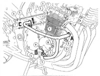 Hepco&Becker  650/S Bandit (2005-2006) Gmol silnika - 501319 00 01