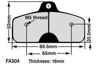 EBC Klocki kartingowe FA504 (1 kpl. na tarczę)