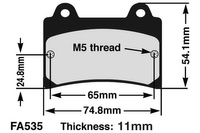 EBC Klocki kartingowe FA535AS (1 kpl. na tarczę)