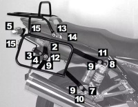 Hepco&Becker Yamaha XJR 1300 (2004-2006) side case carrier Lock it - 6504527 00 01