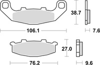 TRW LUCAS KLOCKI HAMULCOWE KH141 SINTER STREET KAWASAKI GPZ 500 94-04, ZR 550 91-95, SUZUKI RGV 250 91-92, GSX 1100G 94-95, PRZÓD/TYŁ (PROMOCJA)