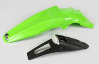 UFO BŁOTNIK TYŁ KAWASAKI KLX 450R '07-'25 Z LAMPKĄ KOLOR ZIELONY ( ENDURO Z LAMPKĄ LED )