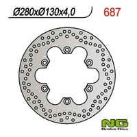 NG TARCZA HAMULCOWA PRZÓD KAWASAKI ER 5, GPZ750/900(280x130x4,5) (6X10,5mm)