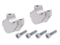 Podwyższenie kierownicy z offsetem 30 mm wysokości, 15 mm tyłu, srebrne do BMW F 800 GT (2013-2019)