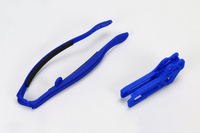 UFO KOMPLET ŚLIZG + PROWADNICA ŁAŃCUCHA YAMAHA YZ 125/250 '09-'14, YZF 250 '09-'23, YZF 450 '09-'22, WRF 250/450 '09-'25 KOLOR NIEBIESKI
