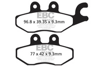 Klocki hamulcowe EBC SFAC418 skuterowe karbonowe (kpl. na 1 tarcze)