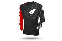 UFO KOSZULKA TECNO JERSEY CROSS KOLOR CZARNY CZERWONY ROZMIAR M - KOLEKCJA 2024