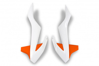 UFO OSŁONY CHŁODNICY KTM SX 85 '18-2023 KOLOR OEM '20-2023 (BIAŁY / POMARAŃCZOWY/)