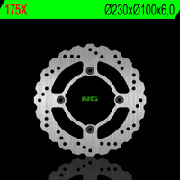 NG TARCZA HAMULCOWA TYŁ KAWASAKI ZR 750 ZEPHYR 92-97, ZX6R 95-97, ZZR 600 90-92 (230X100X6) (4X10,5MM) WAVE
