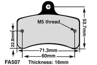 EBC Klocki kartingowe FA507S (1 kpl. na tarczę)