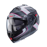 KASK SZCZĘKOWY CABERG FLIP-UP DUKE X CZARNY MAT/FUKSJA/SZARY/SREBRNY