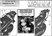 KAPPA STELAŻ KUFRA CENTRALNEGO KAWASAKI ER5 500 (01-07) ( BEZ PŁYTY ) - K4400