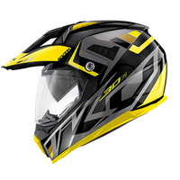 KAPPA KASK KV30 EVO GRAYER DUAL OFF ROAD Z SZYBĄ I BLENDĄ KOLOR CZARNY MAT/SZARY/ŻÓŁTY ROZM. XL/61 ( HOMOLOGACJA ECE 22R06 ) - HKKV30RGYBY61