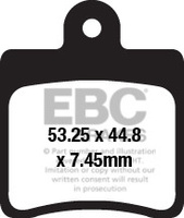 Klocki hamulcowe EBC SFA661/4 skuterowe (kpl. na 1 tarcze)