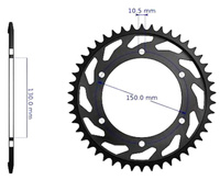 SUNSTAR ZĘBATKA TYLNA 860 48 YAMAHA FZS 600 FAZER '98-'03, YZF 600R THUNDERCAT '96-'07, FZR 600R '94-'95, (FZR 1000 '89-'95, GTS 1000 '93-'00, YZF 1000 THUNDERACE '98-'00 KONWERSJA NA ŁAŃC. 530) (86048JT)