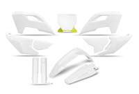 UFO KOMPLET PLASTIKÓW (FULL KIT) Z OSŁONAMI TELESKOPÓW (AMORTYZATORÓW) HUSQVARNA TC 125 / 250 '23-'24, FC 250 / 350 / 450 '23-'24, FX 350 / 450 '23-'24, TX 300 '24, KOLOR BIAŁY