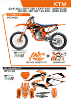 UFO Komplet plastików plus komplet naklejek (oklein) KTM SX/SXF 125/150/250/350/450 '19-'22