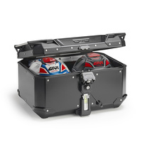 Kufer centralny aluminiowy GIVI Trekker Outback Evo Smart - OBKEV58B Nowy model 2024r bez zamka . Do dokupienia osobno!