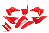 UFO KOMPLET PLASTIKÓW (FULL KIT) Z OSŁONAMI TELESKOPÓW (AMORTYZATORÓW) HONDA CRF 250R / 450R '25 KOLOR CZERWONY