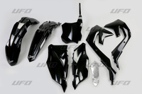 UFO KOMPLET PLASTIKÓW KAWASAKI KXF 250 '21-24, KXF 450 '19-23 KOLOR CZARNY (KA227E001)