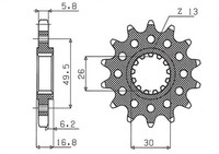 SUNSTAR ZĘBATKA PRZEDNIA 347M 14 HONDA CBR 600/900/929/954/1000, VTR 1000 SP1/2 (JTF1269.14) (ŁAŃC. 520) (347M14JT)