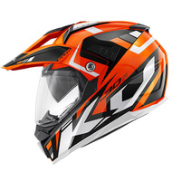 KAPPA 2022/01 KASK KV30 EVO GRAYER ENDURO RIDE DUAL OFF ROAD Z SZYBĄ I BLENDĄ KOLOR POMARAŃCZOWY/CZARNY ROZM. XXL/63 ( HOMOLOGACJA ECE 22R06 ) - HKKV30RGYEB63