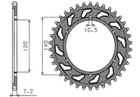 SUNSTAR ZĘBATKA TYLNA 5301 44 SUZUKI GSXR 750 98-99 (JTR498.44) (ŁAŃC. 525) (530144JT) WYCOFANA Z OFERTY