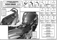KAPPA STELAŻ KUFRA CENTRALNEGO SUZUKI GSR 600 (06-11) ( Z PŁYTĄ MONOLOCK ) - KR116M