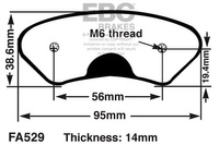 EBC Klocki kartingowe FA529S (1 kpl. na tarczę)